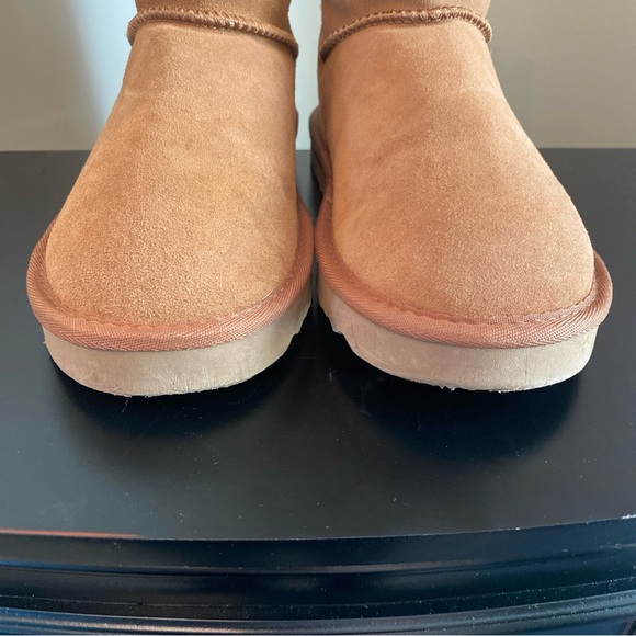 Style & Co. Womens Tan Suede Pull On Winter Boots Shoes - Picture 4 of 8